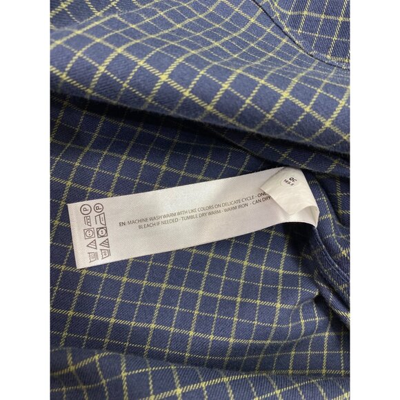 Ariat Mens Wrinkle-Free Plaid Shirt XS Blue Check 100% Cotton - Picture 7 of 12